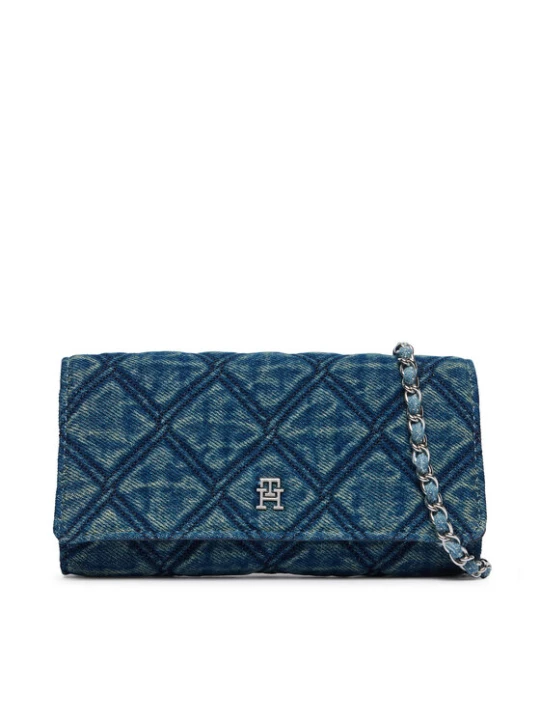 Zdjęcie produktu Torebka Tommy Hilfiger Th Feminine Wallet Chain Denim AW0AW18903 Niebieski