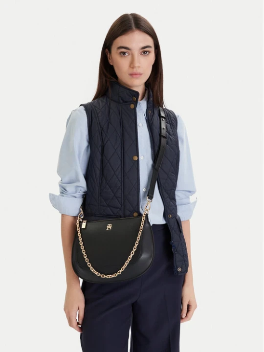 Zdjęcie produktu Torebka Tommy Hilfiger Th Glam Conv Med Crossover AW0AW18143 Czarny