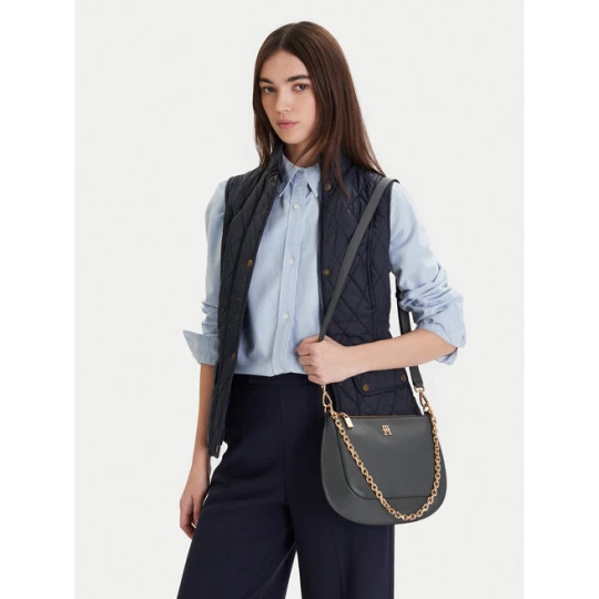 Zdjęcie produktu Torebka Tommy Hilfiger Th Glam Conv Med Crossover AW0AW18143 Szary