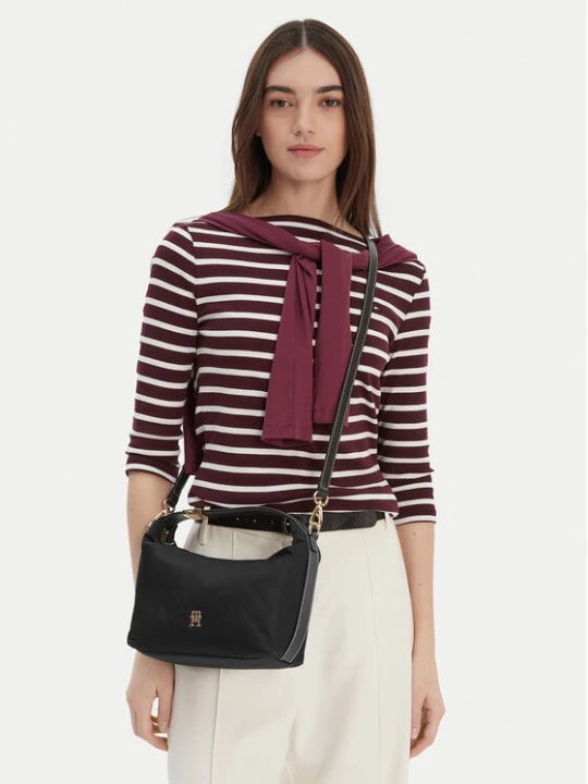 Zdjęcie produktu Torebka Tommy Hilfiger Th Go Crossover Nylon AW0AW18164 Czarny