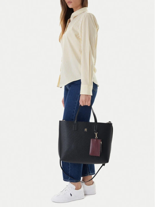 Zdjęcie produktu Torebka Tommy Hilfiger Th Icon Satchel Mono AW0AW18123 Granatowy