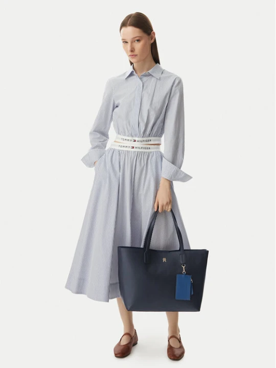 Zdjęcie produktu Torebka Tommy Hilfiger Th Icon Tote AW0AW18724 Granatowy