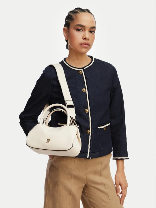 Zdjęcie produktu Torebka Tommy Hilfiger Th Logotape Mini Satchel AW0AW18743 Biały