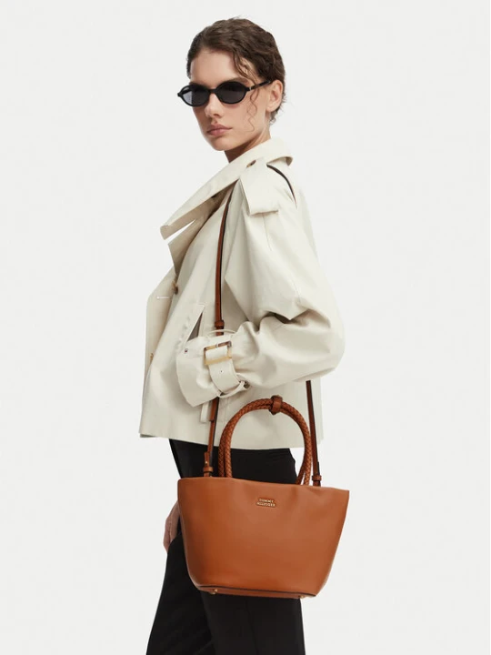 Zdjęcie produktu Torebka Tommy Hilfiger Th Marina Bucket Leather AW0AW18739 Brązowy