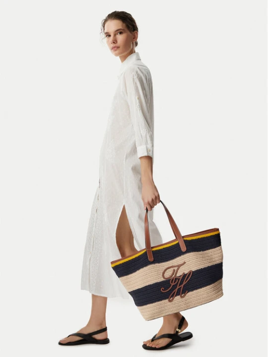 Zdjęcie produktu Torebka Tommy Hilfiger Th Nautical Tote Crochet Str AW0AW18816 Kolorowy