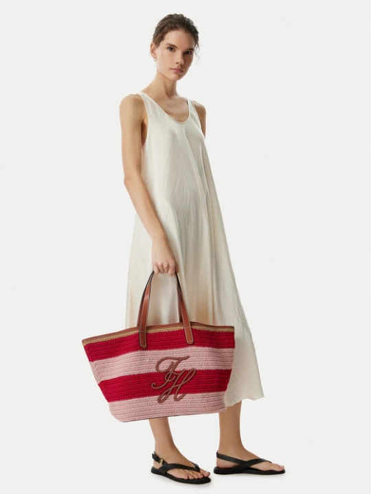 Zdjęcie produktu Torebka Tommy Hilfiger Th Nautical Tote Crochet Str AW0AW18816 Kolorowy