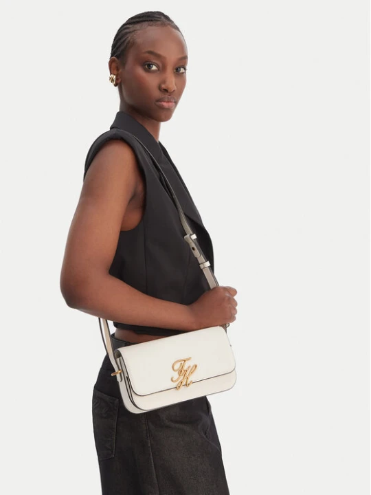 Zdjęcie produktu Torebka Tommy Hilfiger Th Script Flap Crossover AW0AW18399 Biały