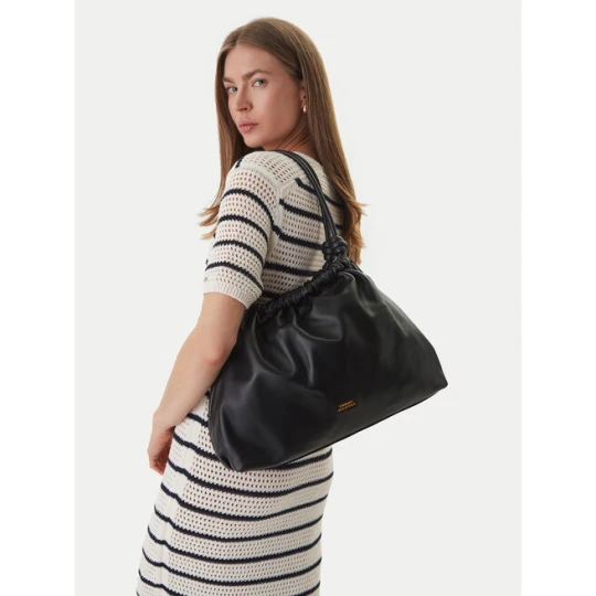Zdjęcie produktu Torebka Tommy Hilfiger Th Soft Leather Hobo AW0AW18376 Czarny