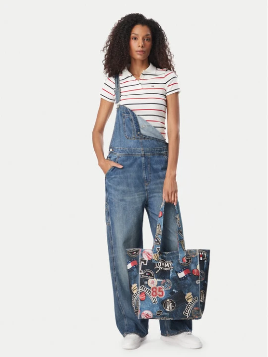 Zdjęcie produktu Torebka Tommy Jeans Tjw Bodega Trompe L'Oeil Tote AW0AW19304 Granatowy