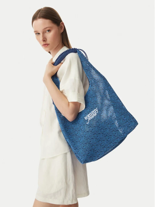 Zdjęcie produktu Torebka Tommy Jeans Tjw Summer Crochet Hobo AW0AW18778 Niebieski