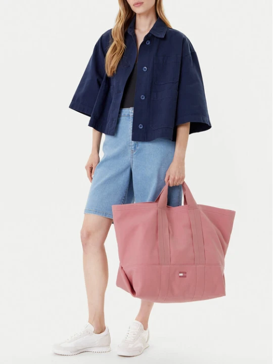 Zdjęcie produktu Torebka Tommy Jeans Tjw Tote Edition Canvas AW0AW17542 Różowy