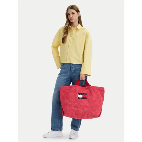 Zdjęcie produktu Torebka Tommy Jeans Tjw Wave Flag Med Tote AW0AW18466 Koralowy