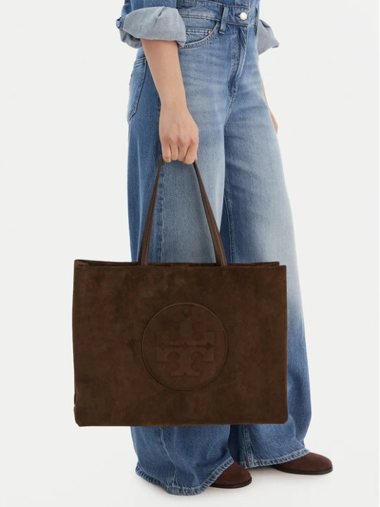 Zdjęcie produktu Torebka Tory Burch Ella Suede Tote 170980 Brązowy