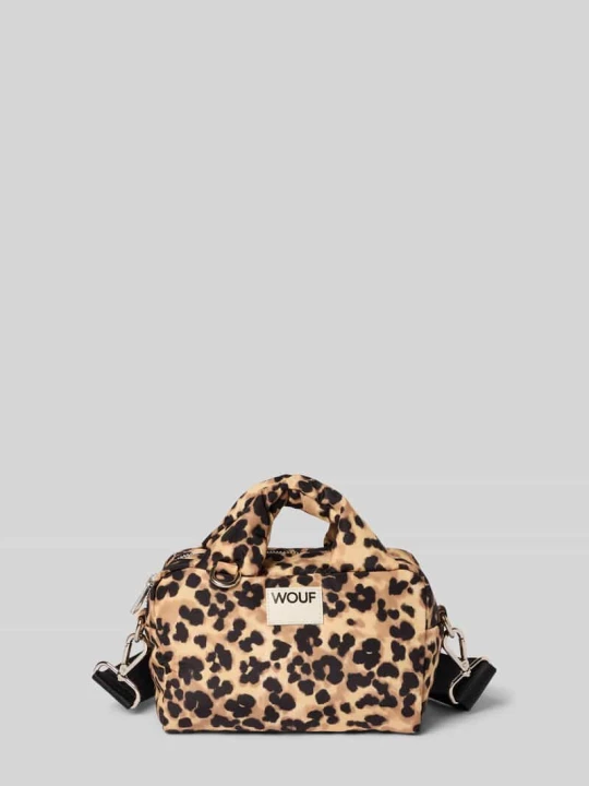Zdjęcie produktu Torebka typu Bowling Bag z naszywką z logo model ‘Feline’ WOUF Średniobrązowy