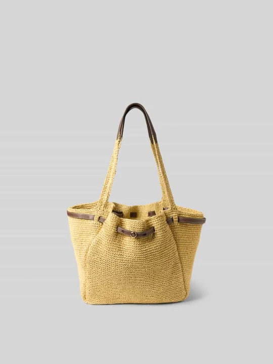 Zdjęcie produktu Torebka typu bucket bag z łyka Tory Burch Beżowy
