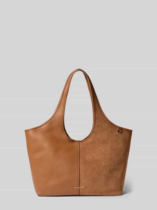 Zdjęcie produktu Torebka typu tote z aplikacją z logo model 'Henly' Michael Kors Średniobrązowy
