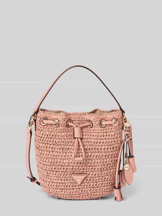 Zdjęcie produktu Torebka w efekcie plecionki model 'Ofelia' Guess Różowy