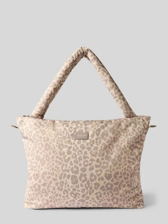 Zdjęcie produktu Torebka we wzór na całej powierzchni model 'Puffy Diaper Bag' STUDIO NOOS Beżowy
