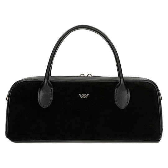 Zdjęcie produktu Mała czarna torebka damska typu bowling bag 80521-71 Wojas