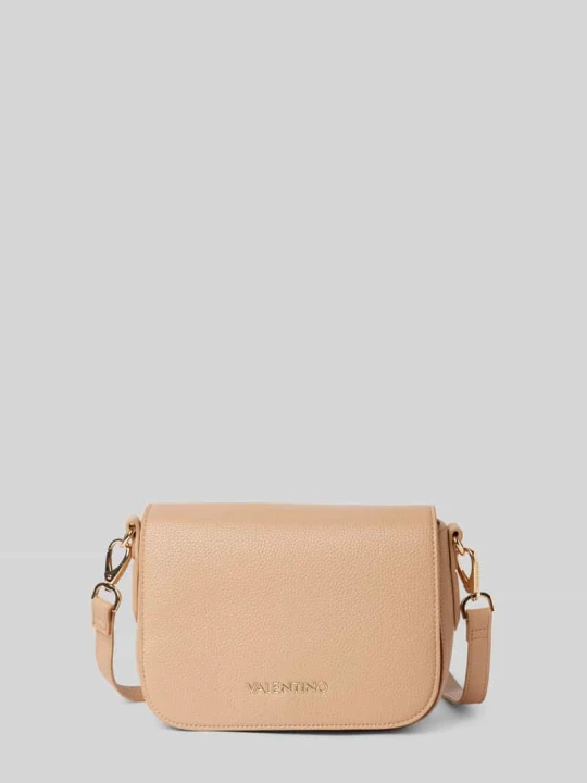 Zdjęcie produktu Torebka z aplikacją z logo model ‘BRIXTON’ VALENTINO BAGS Beżowy