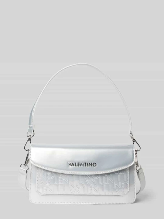 Zdjęcie produktu Torebka z aplikacją z logo model ‘GERANIUM’ VALENTINO BAGS Srebrny