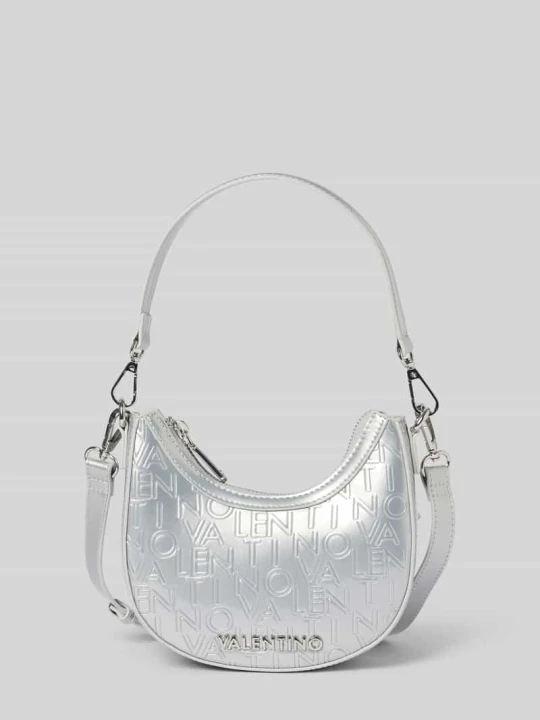 Zdjęcie produktu Torebka z aplikacją z logo model ‘GERANIUM’ VALENTINO BAGS Srebrny