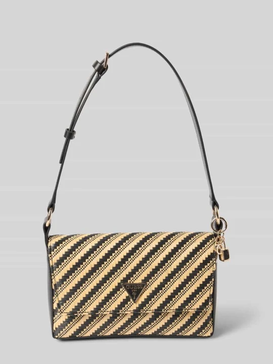 Zdjęcie produktu Torebka z aplikacją z logo model ‘SIMONA’ Guess Czarny