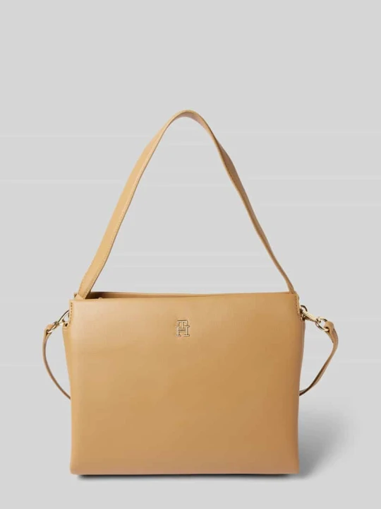 Zdjęcie produktu Torebka z aplikacją z logo Tommy Hilfiger Beżowy