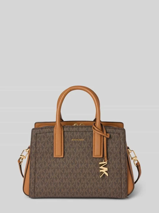 Zdjęcie produktu Torebka z aplikacją z metką model 'LAILA' Michael Kors Ciemnobrązowy