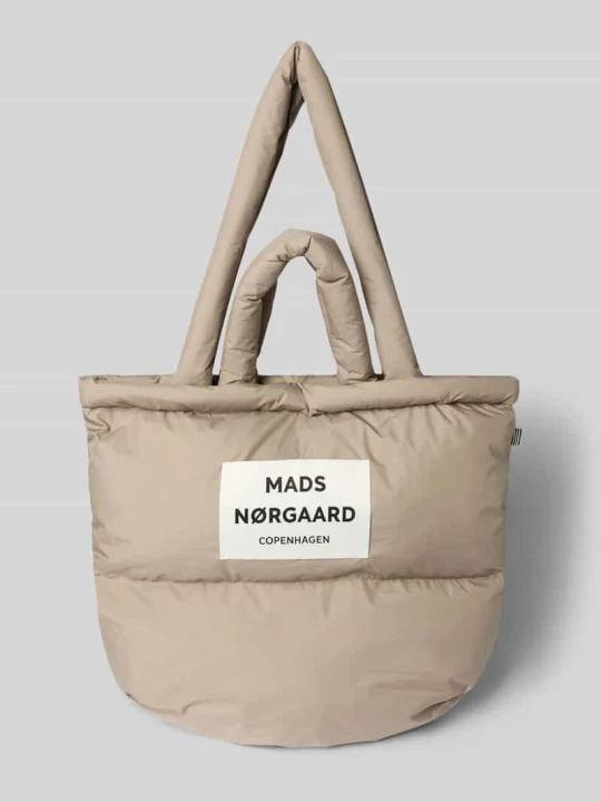 Zdjęcie produktu Torebka z detal z logo i pikowaniem Mads Nørgaard Khaki