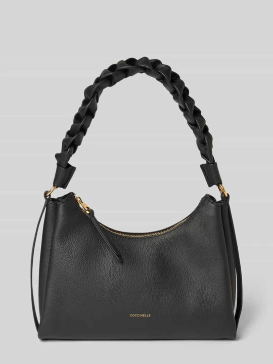 Zdjęcie produktu torebka z detal z logo model 'BOHEME GRANA DOUBLE HOBO' Coccinelle Czarny