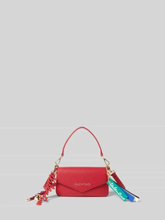 Zdjęcie produktu torebka z detale z logo i zawieszkami model 'RYTA' VALENTINO BAGS Czerwony