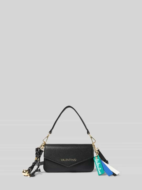 Zdjęcie produktu torebka z detale z logo i zawieszkami model 'RYTA' VALENTINO BAGS Czarny