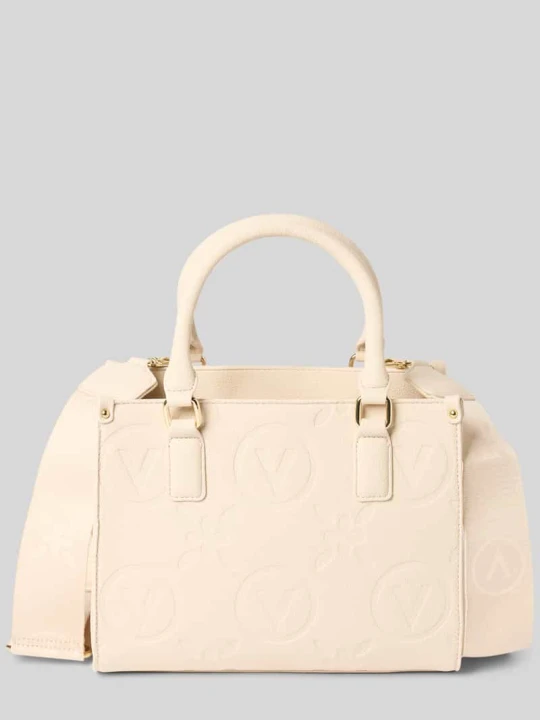 Zdjęcie produktu Torebka z fakturowanym wzorem z logo model ‘SAMBA’ VALENTINO BAGS Écru
