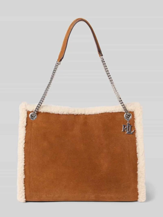 Zdjęcie produktu Torebka z futerkiem i aplikacją z logo Lauren Ralph Lauren Koniakowy