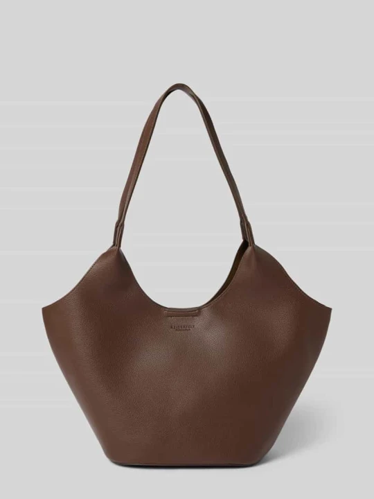 Zdjęcie produktu Torebka z materiału skóropodobnego model 'Nelma' Seidenfelt Ciemnobrązowy