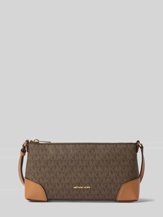 Zdjęcie produktu Torebka z nadrukiem z logo na całej powierzchni Model 'Murphy' Michael Kors Ciemnobrązowy