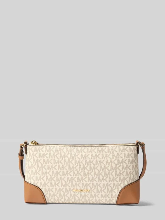 Zdjęcie produktu Torebka z nadrukiem z logo na całej powierzchni Model 'Murphy' Michael Kors Écru