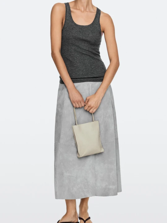 Zdjęcie produktu Torebka Z Nappy Z Dwoma Przegrodami - Biały Złamany - Massimo Dutti - Female