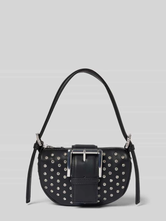 Zdjęcie produktu Torebka z obszyciem kamieniami stras model ‘BAXIS’ Steve Madden Czarny