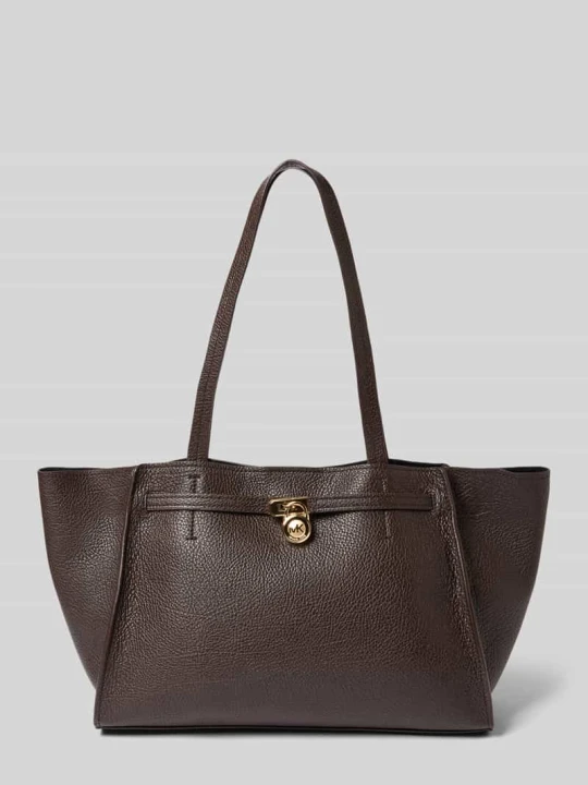 Zdjęcie produktu Torebka z prawdziwej skóry model 'HAMILTON' Michael Kors Ciemnobrązowy