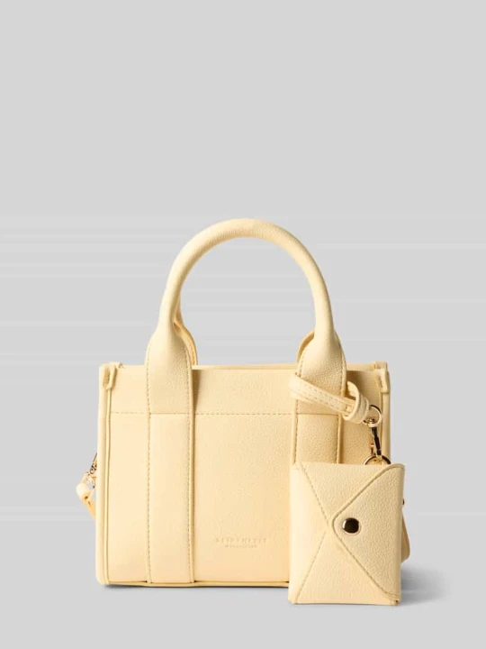 Zdjęcie produktu Torebka z uchwytem do noszenia model 'MELOY MINI TOTE' Seidenfelt Jasnożółty