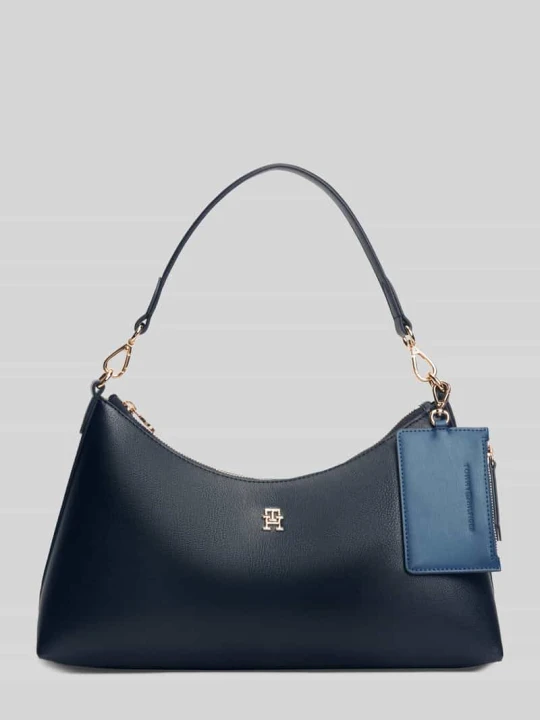Zdjęcie produktu Torebka z uchwytem z materiał skóropodobny model 'TH ICON SHOULDER BAG' Tommy Hilfiger Granatowy
