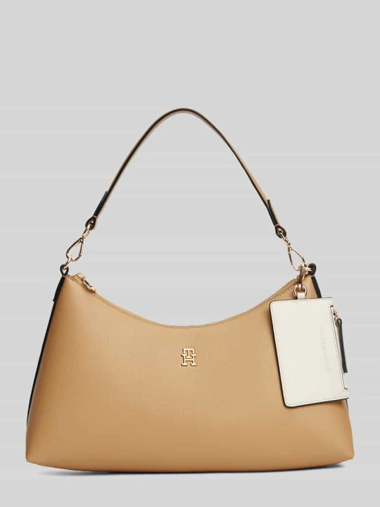 Zdjęcie produktu Torebka z uchwytem z materiał skóropodobny model 'TH ICON SHOULDER BAG' Tommy Hilfiger Beżowy