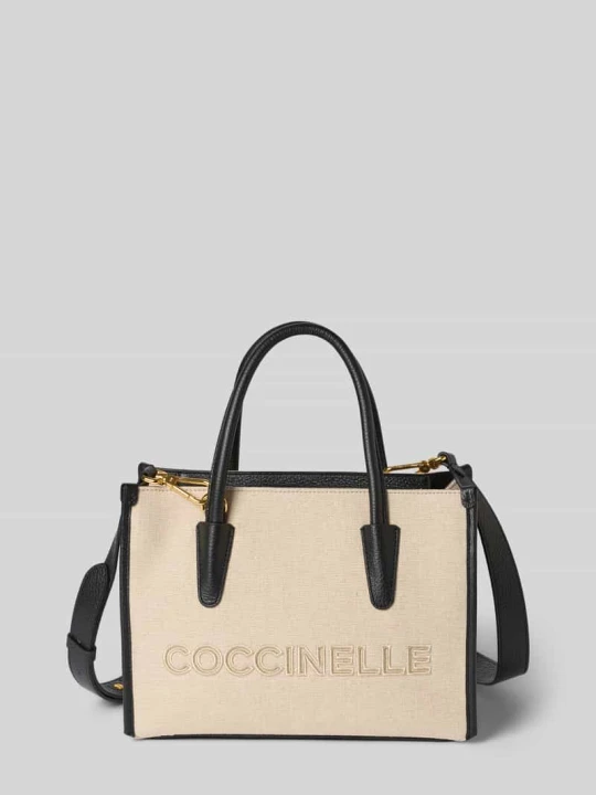 Zdjęcie produktu torebka z wyhaftowanym logo Coccinelle Beżowy