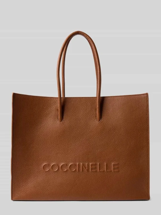 Zdjęcie produktu Torebka z wytłoczonym logo model ‘Myrtha’ Coccinelle Koniakowy