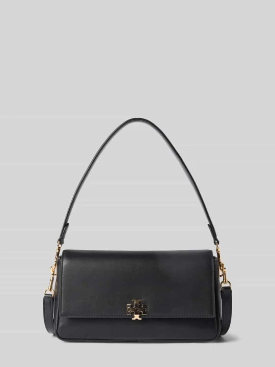 Zdjęcie produktu Torebka z zamknięciem na klamrę i uchwytem Tory Burch Czarny