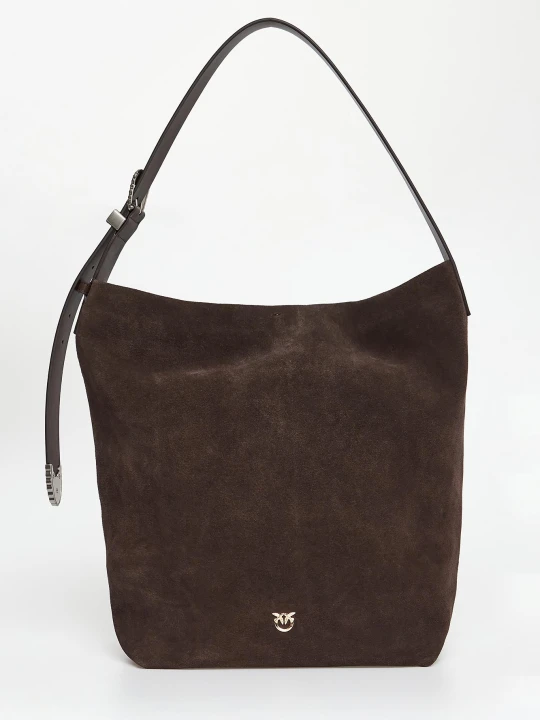 Zdjęcie produktu Torebka zamszowa Bucket Big Trittico PINKO