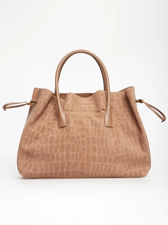 Zdjęcie produktu Torebka zamszowa shopper ELISABETTA FRANCHI