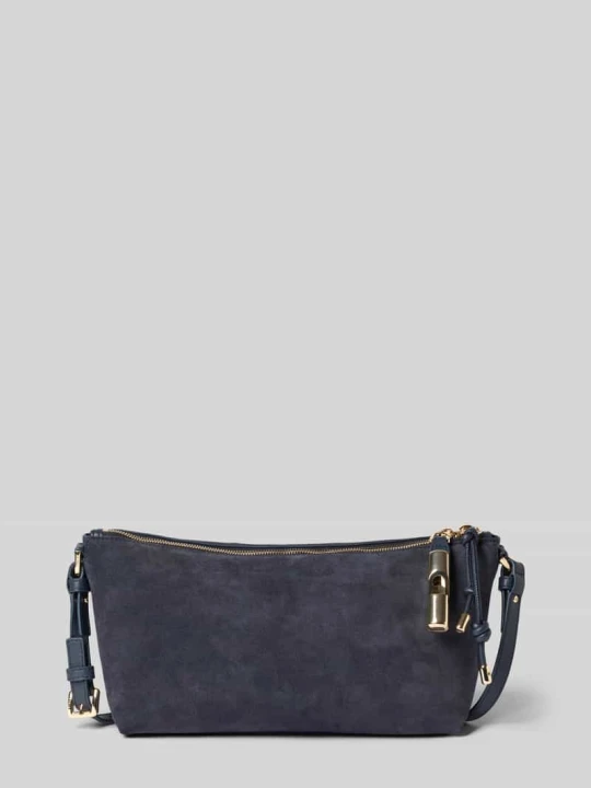 Zdjęcie produktu Torebka ze skóry bydlęcej z paskiem na ramię model 'DEBBY' Furla Ciemnoniebieski